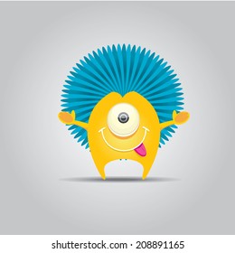 vector Cartoon cute monster