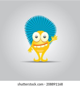 vector Cartoon cute monster