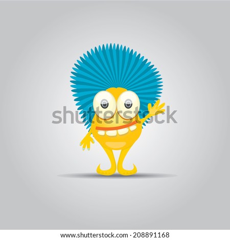 vector Cartoon cute monster