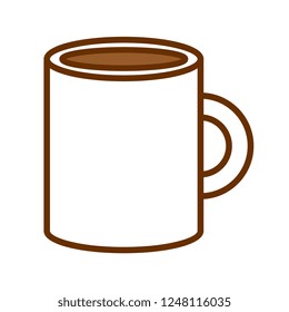 Vector Cartoon Cute Mug Isolated On White Background