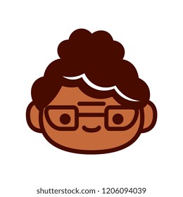 Vector Cartoon Cute Old Lady Icon Isolated