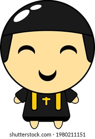 caricatura vectorial lindo pastor mascota personaje
