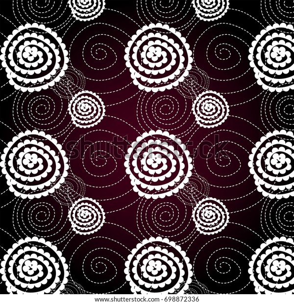 Vector\
cartoon cute pattern with retro swirls\
doodle