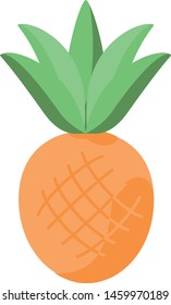Vector Cartoon Cute Pineapple Icon Illustration Isolated