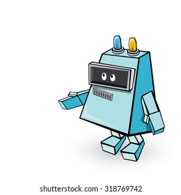 vector cartoon cute robot