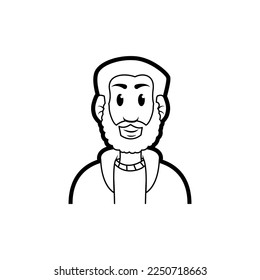 Vektorgrafik-Cute-Young-Person-Symbol einzeln