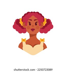 Vector Cartoon Cute Young Person Icon Isolated