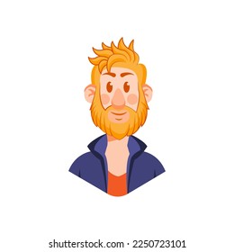 Vector Cartoon Cute Young Person Icon Isolated