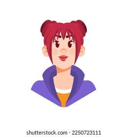 Vector Cartoon Cute Young Person Icon Isolated