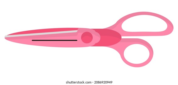 Vector cartoon decorative edge scissors. Back to school.