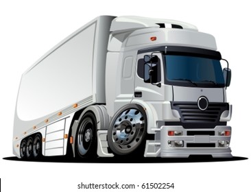 Vector cartoon delivery / cargo semi-truck