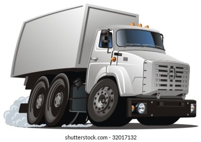 Vector cartoon delivery / cargo truck. More vector cartoon trucks see in my portfolio.