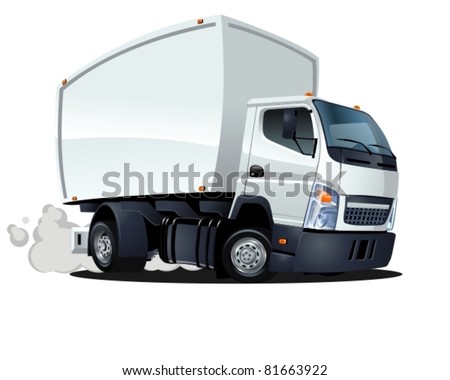 vector cartoon delivery / cargo truck