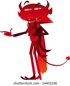 vector cartoon devil design