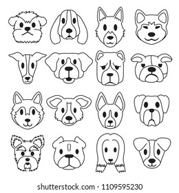 Dogs Set Vector Stock Vector (Royalty Free) 552853219