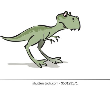 vector cartoon dinosaur  rex