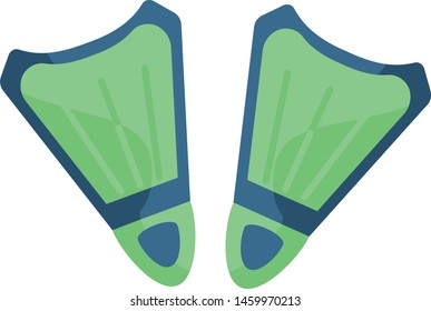 Vector Cartoon Dive Fin Icon Illustration Isolated