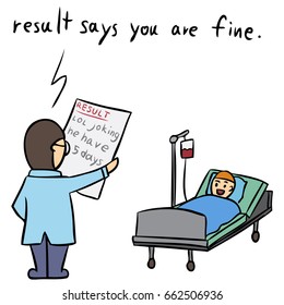 vector cartoon doctor resault isolated