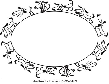 vector cartoon dog background