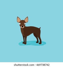 Vector cartoon dog for card design. Vector illustration