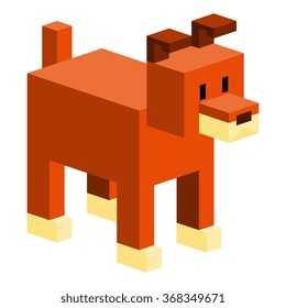 Vector Cartoon Dog Isolated On White Background