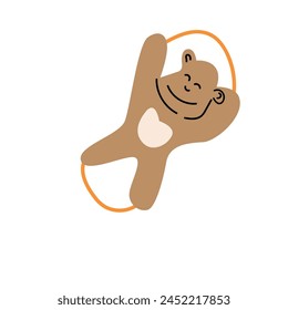 Vector cartoon dog monkey toy. Can use for dog pet supplies banner, poster, print design.