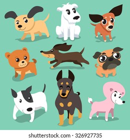 Vector cartoon dogs