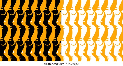 Vector cartoon dogs seamless pattern