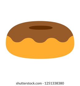 Vector Cartoon Donut Icon Isolated On White Background