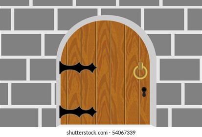 vector cartoon door