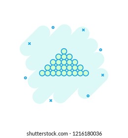 Vector cartoon dotted arrow icon in comic style. Dot arrow sign illustration pictogram. Cursor business splash effect concept.