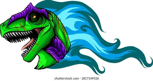 Vector Cartoon Dragon Head
