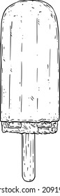 Dibujo de dibujos animados vectores o icono o ilustración de la paleta de la paleta o el hielo.