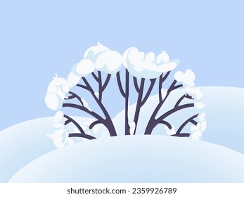 Vector cartoon drawing snowy