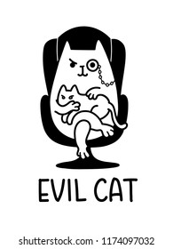 A Vector Cartoon Drawing Of The Villain Cat