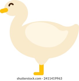 vector cartoon of a duck