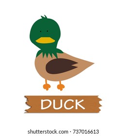 Vector Cartoon Duck