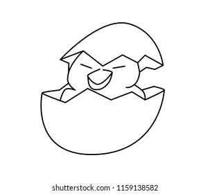 Vector cartoon duck  Isolated On White Background