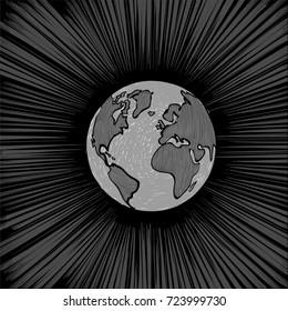 Vector cartoon of Earth