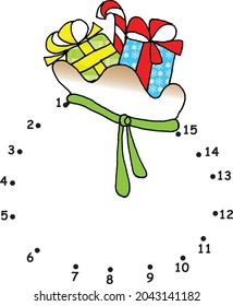 vector cartoon education game activity join to the dots drawing gift 1 to 20