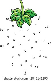 vector cartoon education game activity join to the dots drawing strawberry 1 to 20