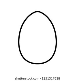 Vector Cartoon Egg Icon Isolated On White Background
