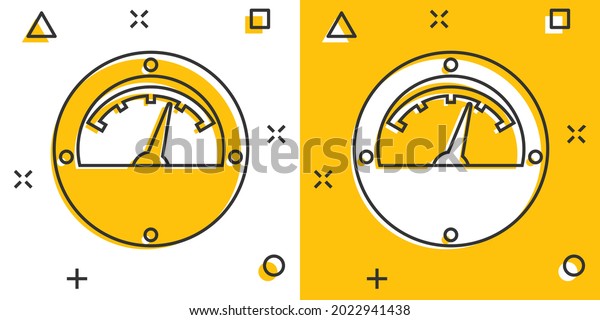 Vector Cartoon Electric Meter Icon Comic Stock Vector (Royalty Free ...