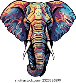 Vector cartoon elephant wear sunglass illustration