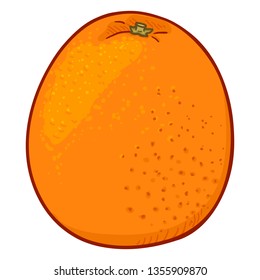Vector Cartoon Ellipse Orange
