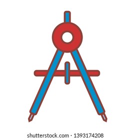Vector Cartoon Emoji Compass Icon Isolated Illustration