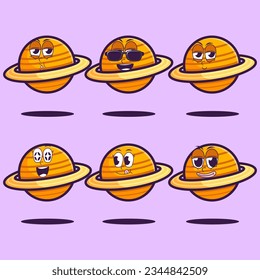 Vektorgrafik-Emojis der Sättigung