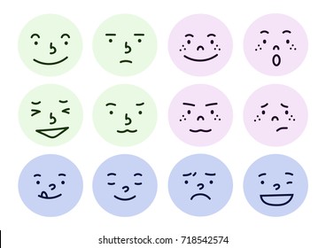 vector cartoon emotions