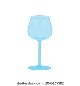 Dibujo vectorial icono de vidrio vacío aislado en fondo blanco