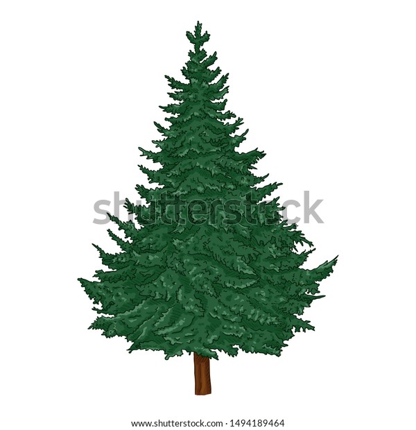 animated evergreen trees